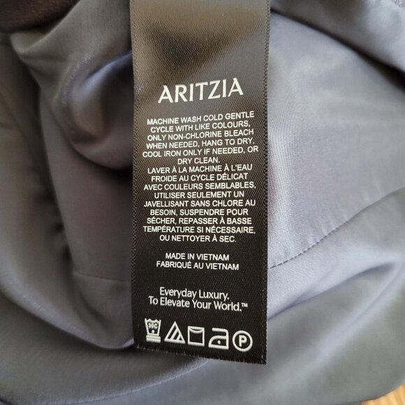 Babaton Aritzia Jacket Womens 6 Gray Open Front Blazer Layered Sleeve Academia - Picture 10 of 11